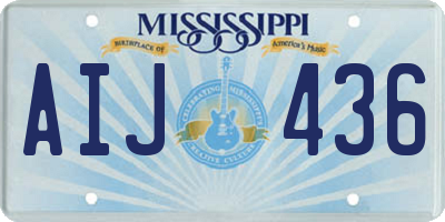 MS license plate AIJ436