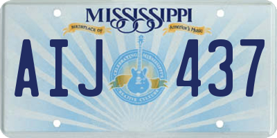 MS license plate AIJ437