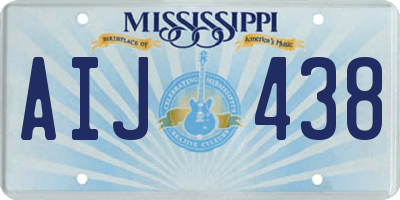 MS license plate AIJ438