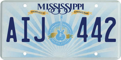 MS license plate AIJ442