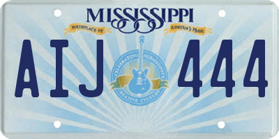 MS license plate AIJ444