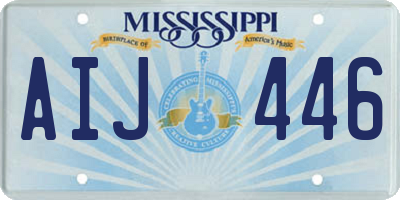 MS license plate AIJ446