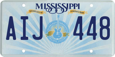 MS license plate AIJ448