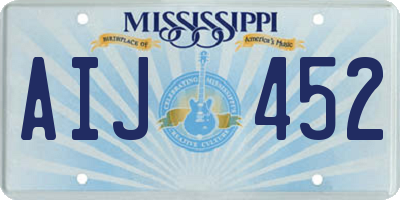 MS license plate AIJ452
