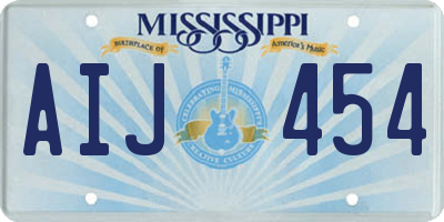 MS license plate AIJ454