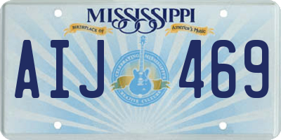 MS license plate AIJ469