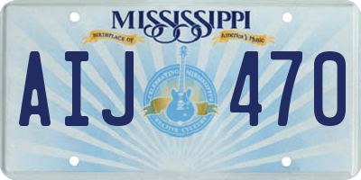MS license plate AIJ470