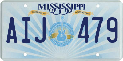 MS license plate AIJ479