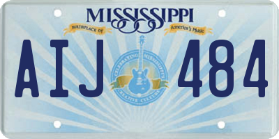 MS license plate AIJ484
