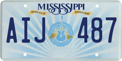 MS license plate AIJ487