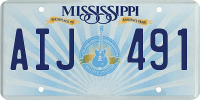 MS license plate AIJ491