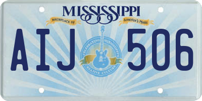MS license plate AIJ506