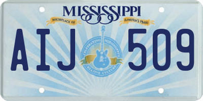 MS license plate AIJ509
