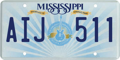MS license plate AIJ511