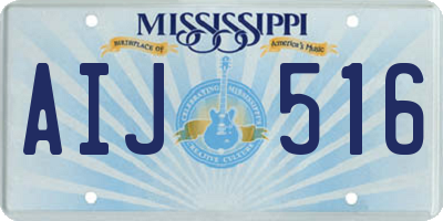 MS license plate AIJ516