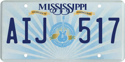 MS license plate AIJ517
