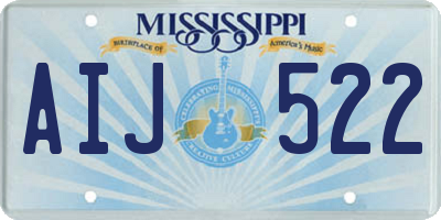 MS license plate AIJ522