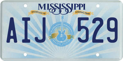 MS license plate AIJ529