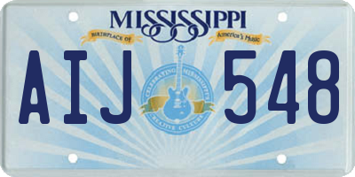 MS license plate AIJ548