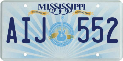 MS license plate AIJ552