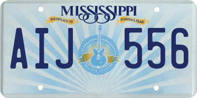 MS license plate AIJ556