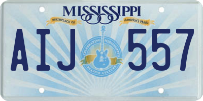 MS license plate AIJ557