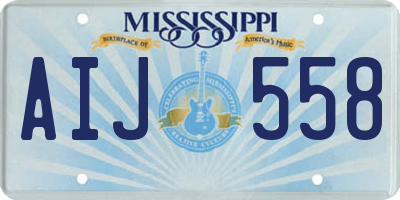 MS license plate AIJ558