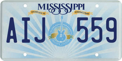 MS license plate AIJ559