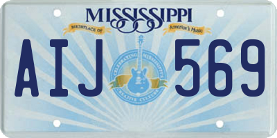 MS license plate AIJ569