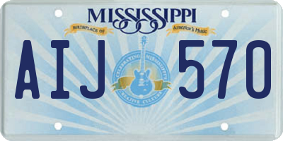 MS license plate AIJ570