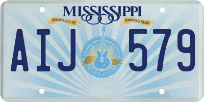 MS license plate AIJ579