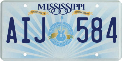 MS license plate AIJ584