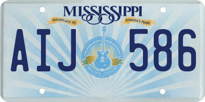 MS license plate AIJ586
