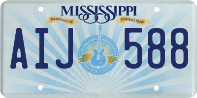 MS license plate AIJ588