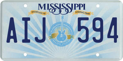 MS license plate AIJ594