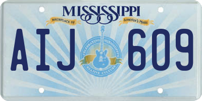MS license plate AIJ609