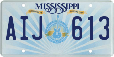 MS license plate AIJ613