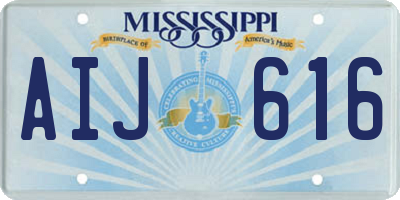 MS license plate AIJ616