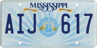 MS license plate AIJ617