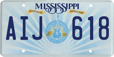 MS license plate AIJ618