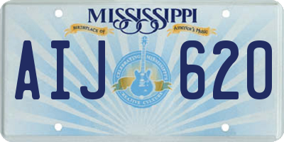 MS license plate AIJ620