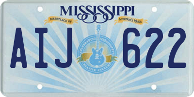 MS license plate AIJ622