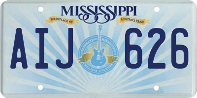 MS license plate AIJ626