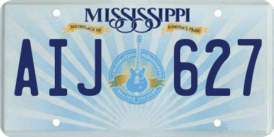 MS license plate AIJ627