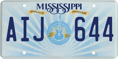 MS license plate AIJ644