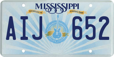 MS license plate AIJ652