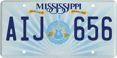 MS license plate AIJ656
