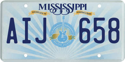 MS license plate AIJ658