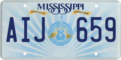 MS license plate AIJ659