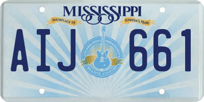 MS license plate AIJ661